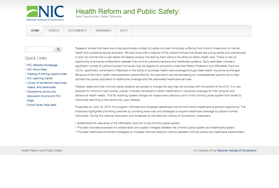 Health Reform and Public Safety